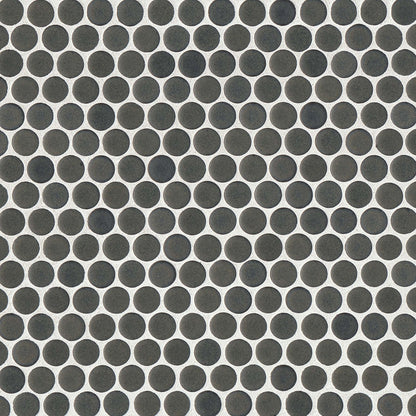 Bedrosians 360 3/4" Penny Rounds Mosaic - Matte 12"x12" Iron