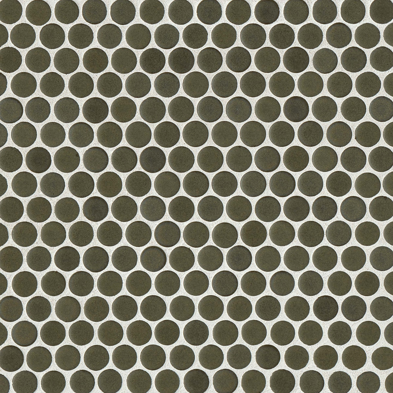 Bedrosians 360 3/4" Penny Rounds Mosaic - Matte 12"x12" Shale