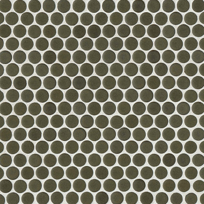 Bedrosians 360 3/4" Penny Rounds Mosaic - Matte 12"x12" Shale