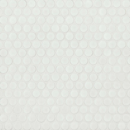Bedrosians 360 3/4" Penny Rounds Mosaic - Matte 12"x12" White
