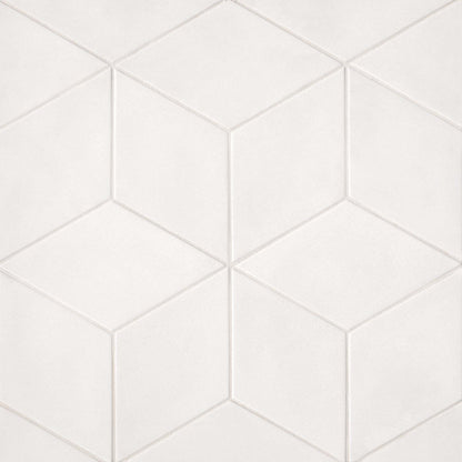 Bedrosians Allora 7.5" x 12.75" Rhomboid White