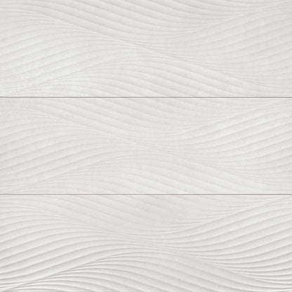 Bedrosians Donna 13" x 40" Matte Wave Deco Silver 
