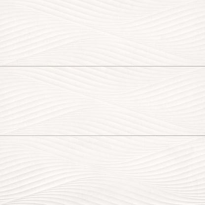 Bedrosians Donna 13" x 40" Matte Wave Deco White