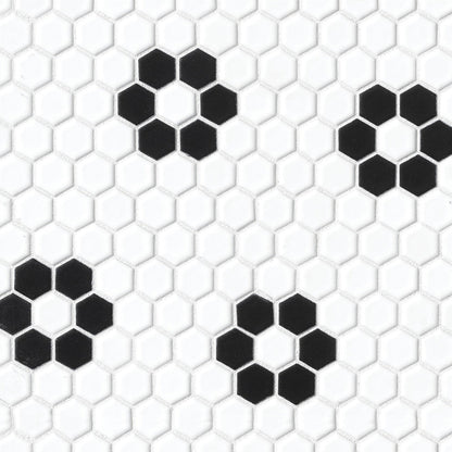 Bedrosians Le Cafe 1" x 1" Deco Design Mosaic  Deco Design 2