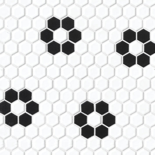 Bedrosians Le Cafe 1" x 1" Deco Design Mosaic  Deco Design 2