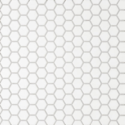 Bedrosians Le Cafe 1" x 1" Hexagon Mosaic Matte White