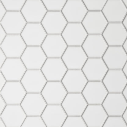 Bedrosians Le Cafe 2" x 2" Hexagon Mosaic Matte White