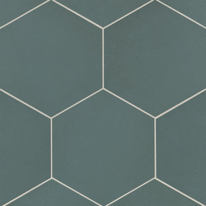 Badrosians Makoto 10" x 11.5" Hexagon Matte Arashi Blue