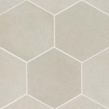 Badrosians Makoto 10" x 11.5" Hexagon Matte Kumo Grey