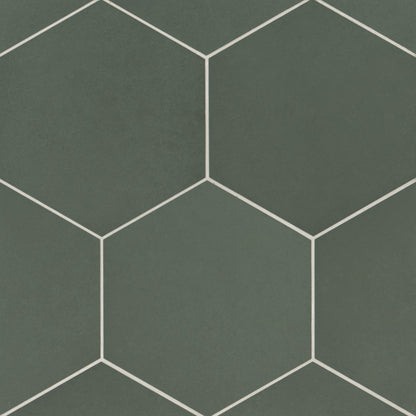 Badrosians Makoto 10" x 11.5" Hexagon Matte Midori Green