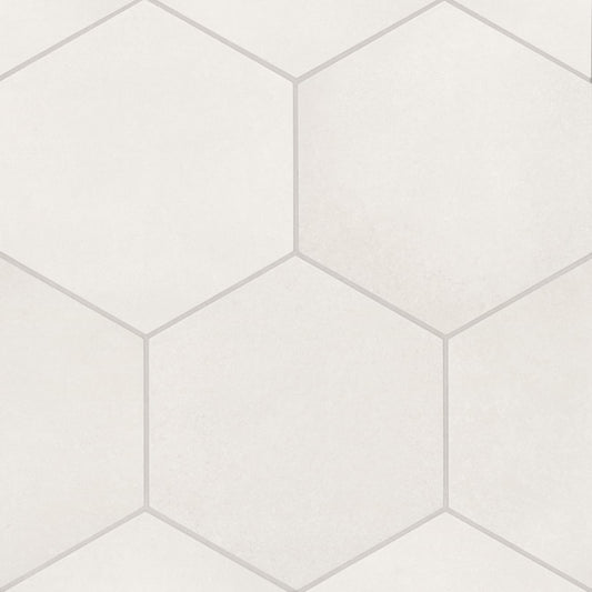 Badrosians Makoto 10" x 11.5" Hexagon Matte Shoji White 