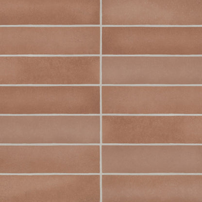 Bedrisians Makoto 2.5" x 10" Matte Umi Terracotta