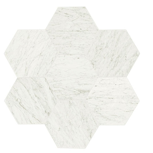 Daltile Marble 18" X 20" Hexagon Polished Carrara White
