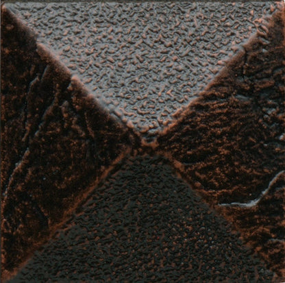 Daltile Anthology Armor 2" X 2" Deco Pyramid Oil Rub Bronze