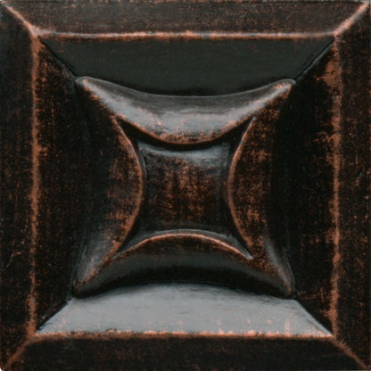Daltile Anthology Armor 2" X 2" Deco Star Oil Rub Bronze