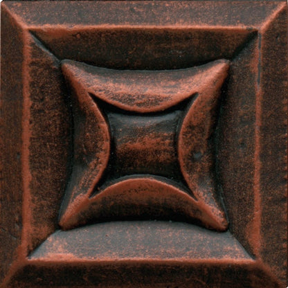 Daltile Anthology Armor 2" X 2" Deco Star Guilded Copper