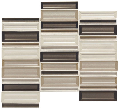 Daltile Cascading Waters 1" X 4" Mosaic Earth Tide