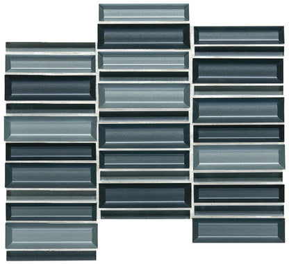 Daltile Cascading Waters 1" X 4" Mosaic Cerulean Swell