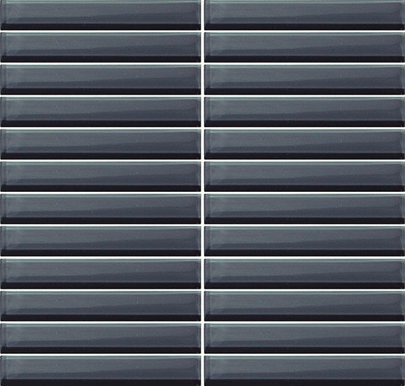 Daltile Color Wave 1" X 6" Mosaic Nine Iron