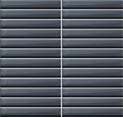 Daltile Color Wave 1" X 6" Mosaic Nine Iron