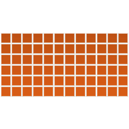 Daltile Color Wheel Mosaic 2" X 2" Straight Joint Glossy Orange Burst
