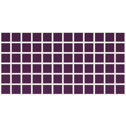 Daltile Color Wheel Mosaic 2" X 2" Straight Joint Glossy Plum Crazy