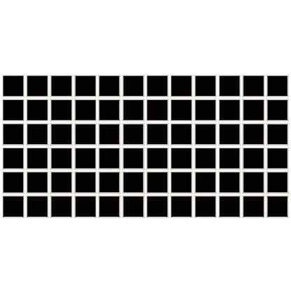Daltile Color Wheel Mosaic 2" X 2" Straight Joint Glossy Black