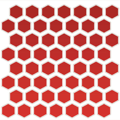 Daltile Color Wheel Mosaic 12" X 14" Hexagon Glossy Currant