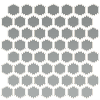 Daltile Color Wheel Mosaic 12" X 14" Hexagon Glossy Desert Gray