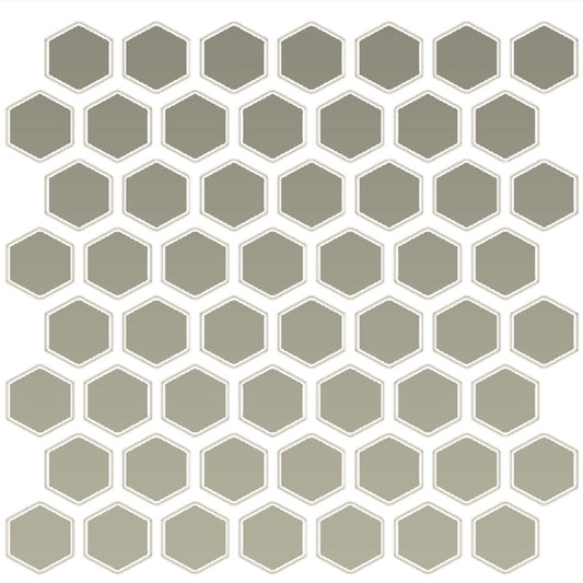 Daltile Color Wheel Mosaic 12" X 14" Hexagon Matte Matte Architectural Gray
