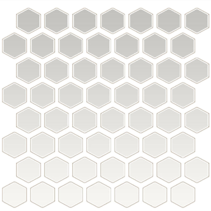 Daltile Color Wheel Mosaic 12" X 14" Hexagon Matte Matte Arctic White