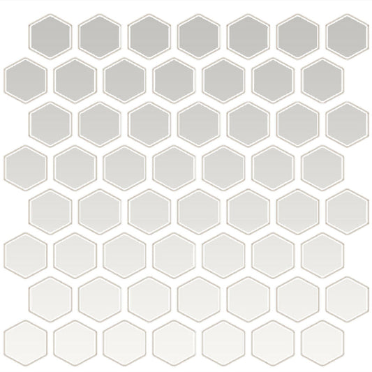 Daltile Color Wheel Mosaic 12" X 14" Hexagon Glossy Arctic White