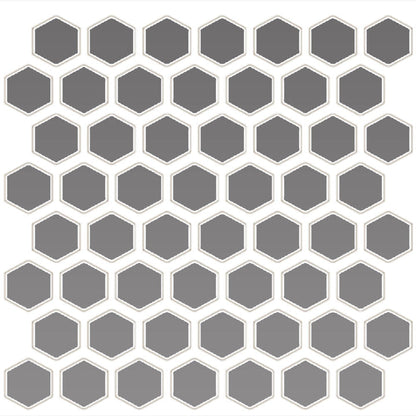 Daltile Color Wheel Mosaic 12" X 14" Hexagon Glossy Suede Gray
