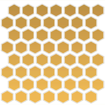 Daltile Color Wheel Mosaic 12" X 14" Hexagon Glossy Mustard