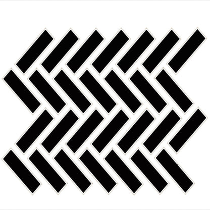Daltile Color Wheel Mosaic 1" X 3" Herringbone Matte Matte Black