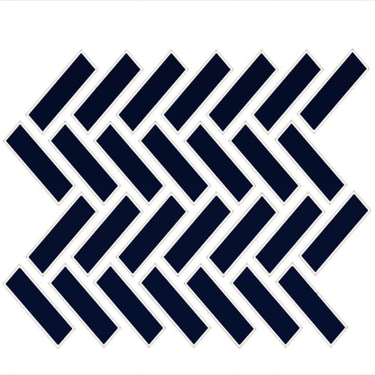 Daltile Color Wheel Mosaic 1" X 3" Herringbone Glossy Navy