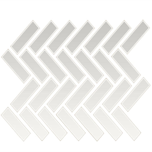Daltile Color Wheel Mosaic 1" X 3" Herringbone Glossy Arctic White