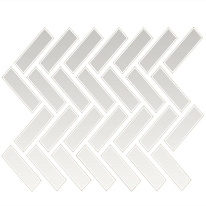 Daltile Color Wheel Mosaic 1" X 3" Herringbone Matte Matte Arctic White