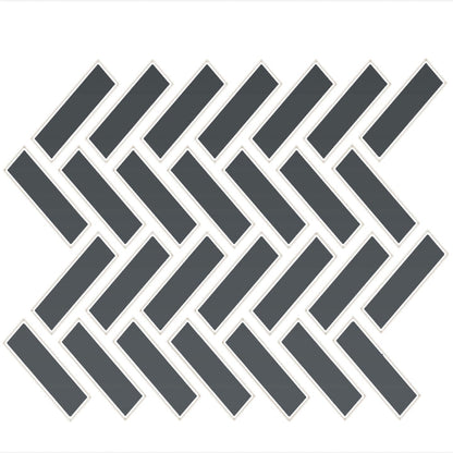 Daltile Color Wheel Mosaic 1" X 3" Herringbone Glossy Chalkboard