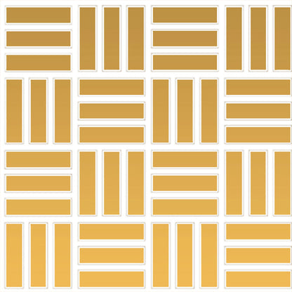 Daltile Color Wheel Mosaic 1" X 3" Lattice Weave Glossy Mustard