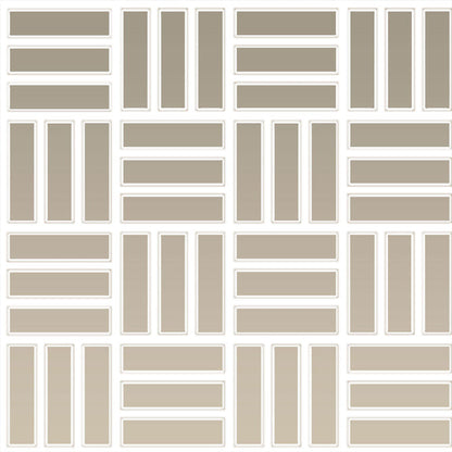 Daltile Color Wheel Mosaic 1" X 3" Lattice Weave Glossy Urban Putty