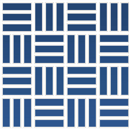 Daltile Color Wheel Mosaic 1" X 3" Lattice Weave Glossy Sea Breeze