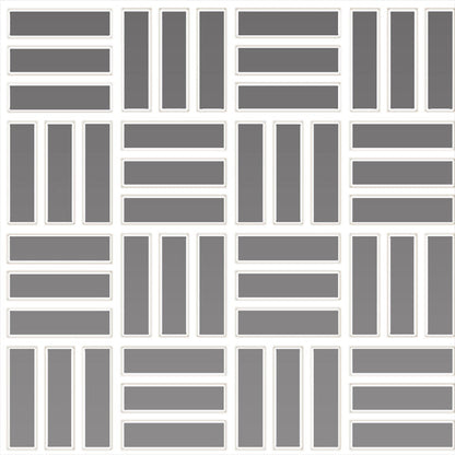 Daltile Color Wheel Mosaic 1" X 3" Lattice Weave Glossy Suede Gray
