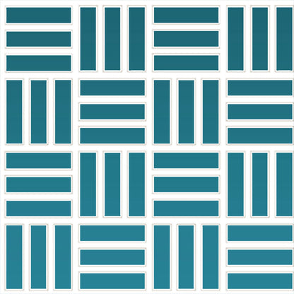 Daltile Color Wheel Mosaic 1" X 3" Lattice Weave Glossy Ocean Blue
