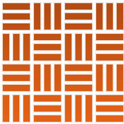 Daltile Color Wheel Mosaic 1" X 3" Lattice Weave Glossy Orange Burst