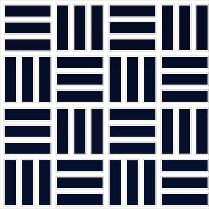Daltile Color Wheel Mosaic 1" X 3" Lattice Weave Glossy Navy