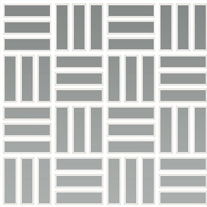 Daltile Color Wheel Mosaic 1" X 3" Lattice Weave Glossy Desert Gray