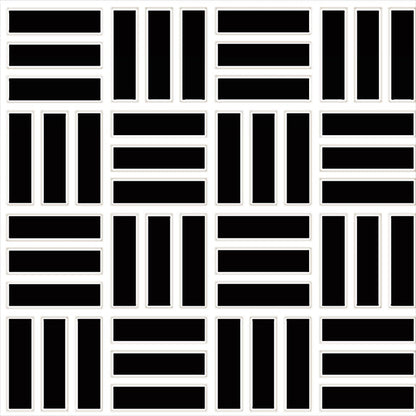 Daltile Color Wheel Mosaic 1" X 3" Lattice Weave Glossy Black