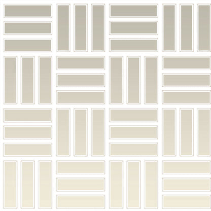 Daltile Color Wheel Mosaic 1" X 3" Lattice Weave Glossy Biscuit