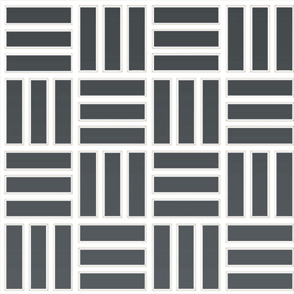 Daltile Color Wheel Mosaic 1" X 3" Lattice Weave Glossy Chalkboard
